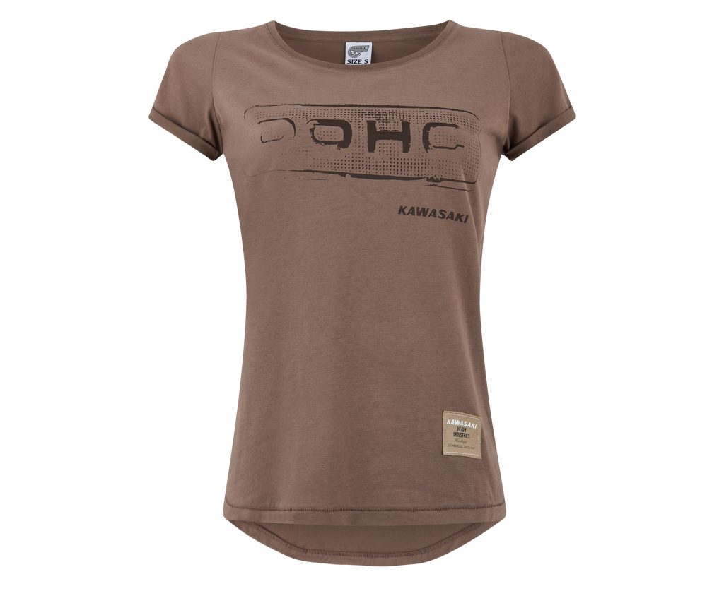 Tricou Kawasaki DOHC maro (Femei)