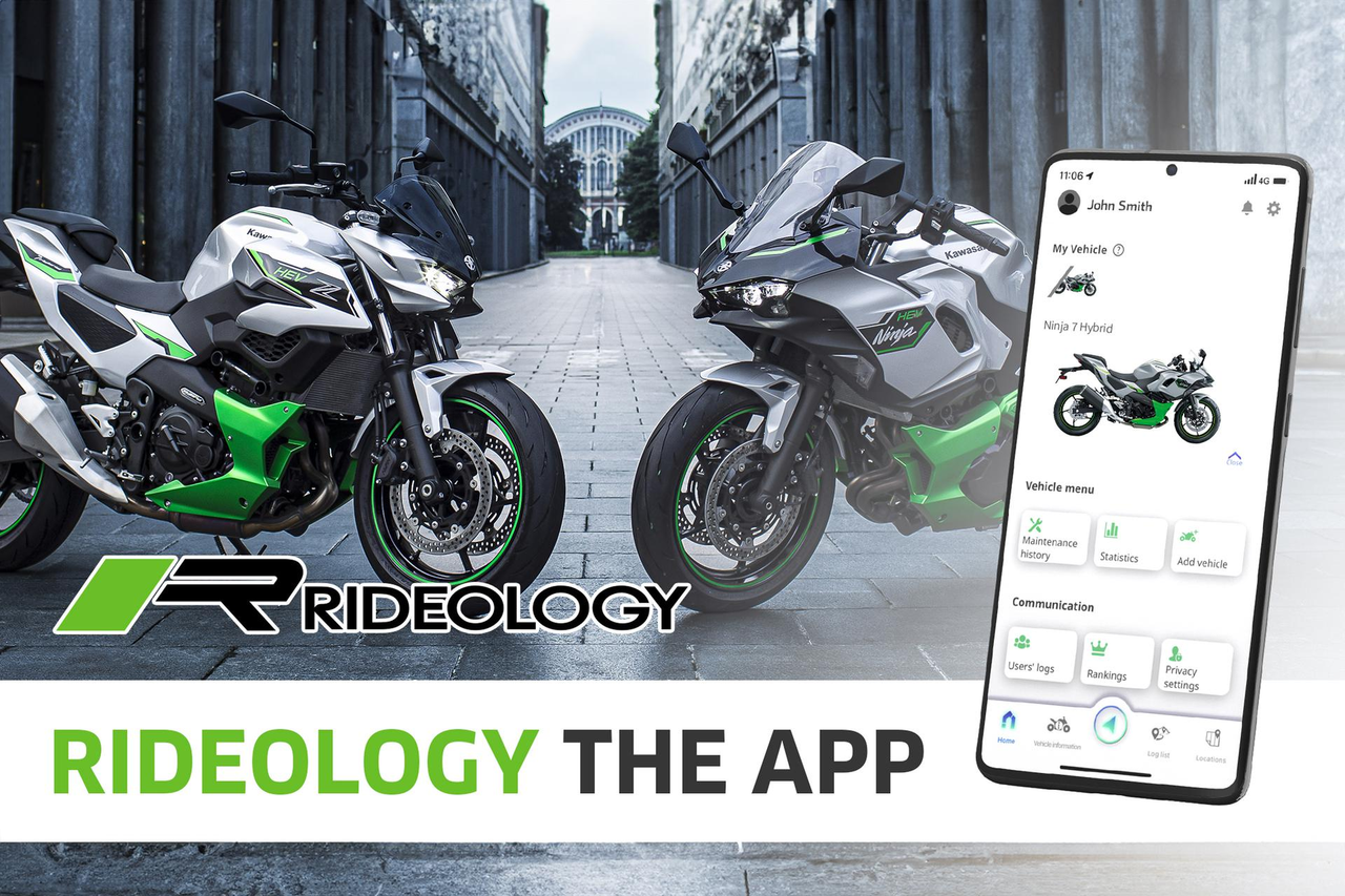 Aplicația Kawasaki Rideology pentru HEV